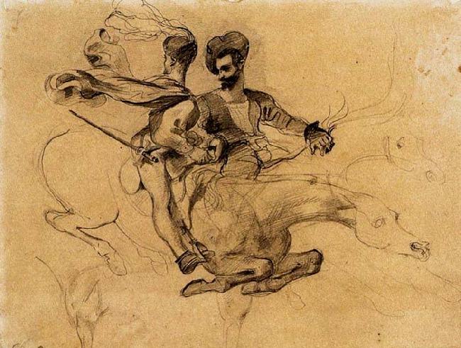 Eugene Delacroix Illustration for Goethe-s Faus